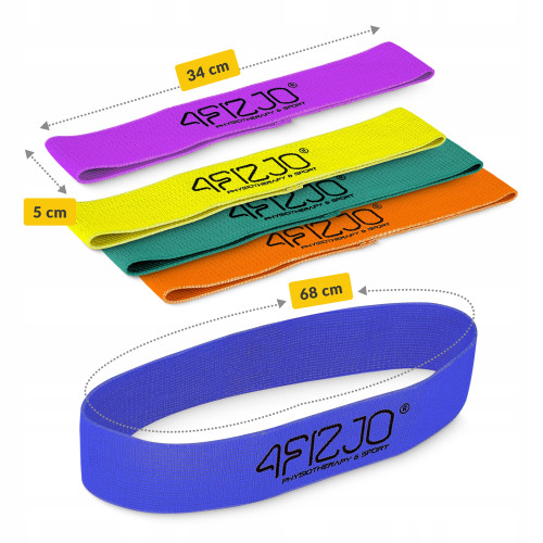 Резинка для фитнеса  4FIZJO Flex Band 5 шт 1-29 кг Mix - фото №5